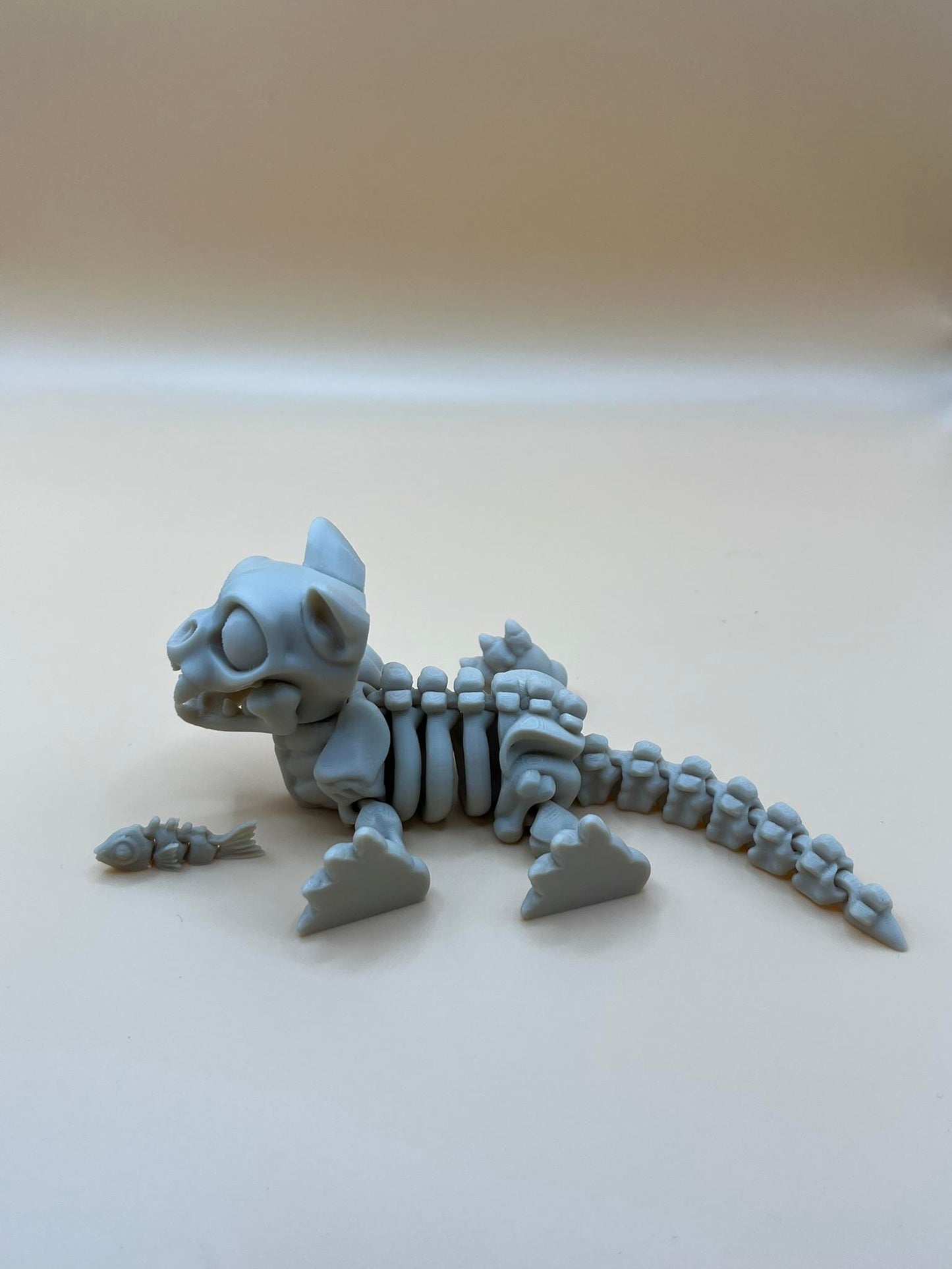 Printverse 3d printed skeleton cat figurine statue