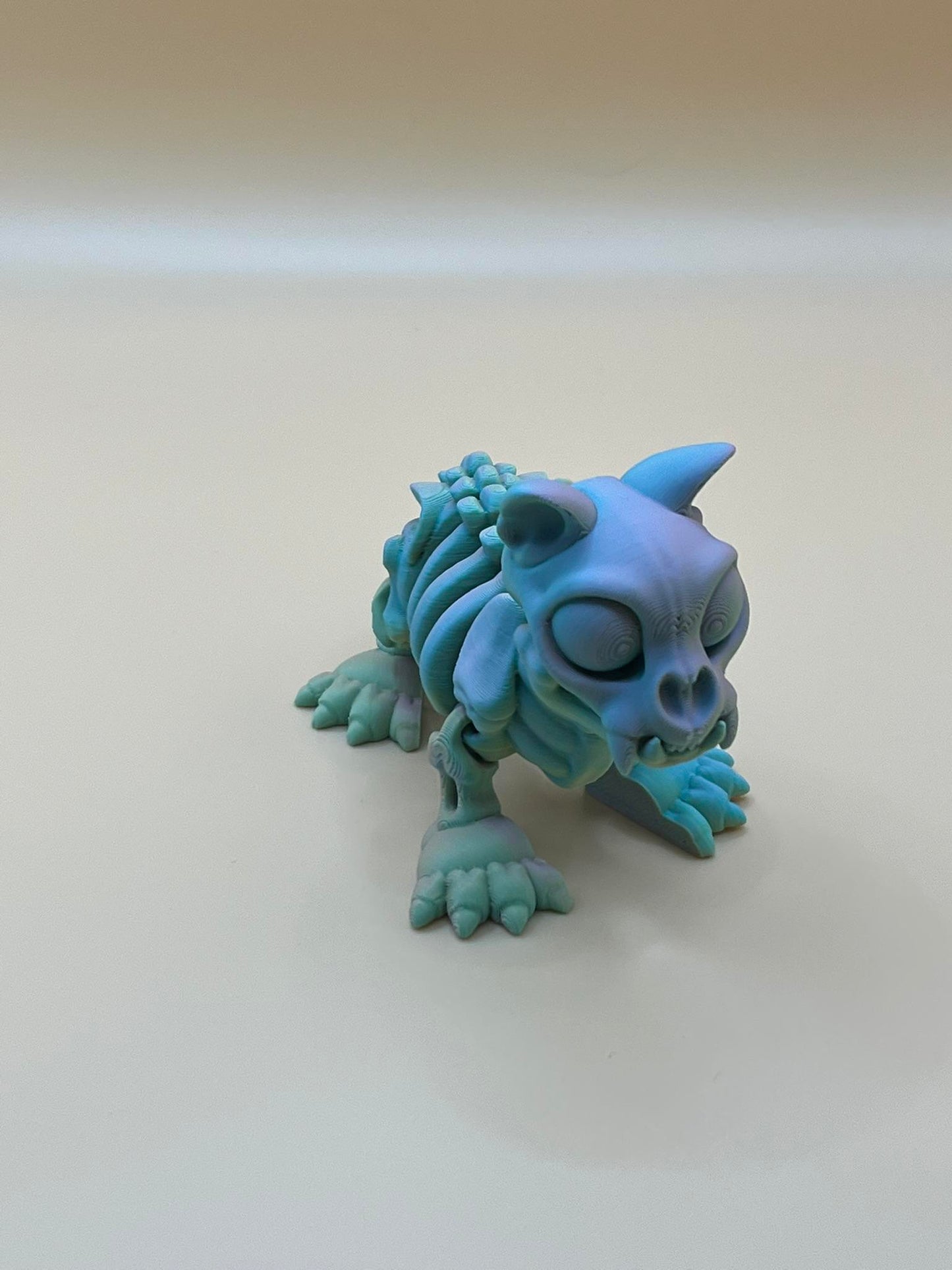 Printverse 3d printed skeleton cat figurine statue