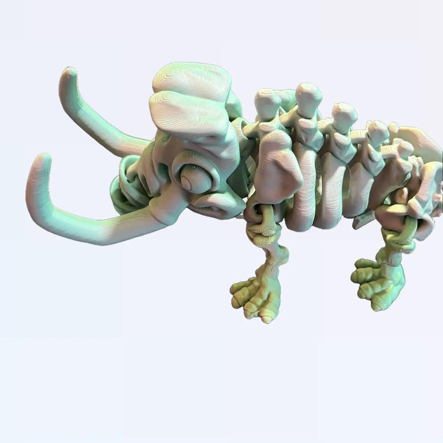Flexy factory 3d printed skeleton mammoth