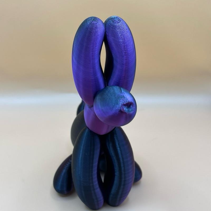 Enique 3d printed balloon style dog statue figurine