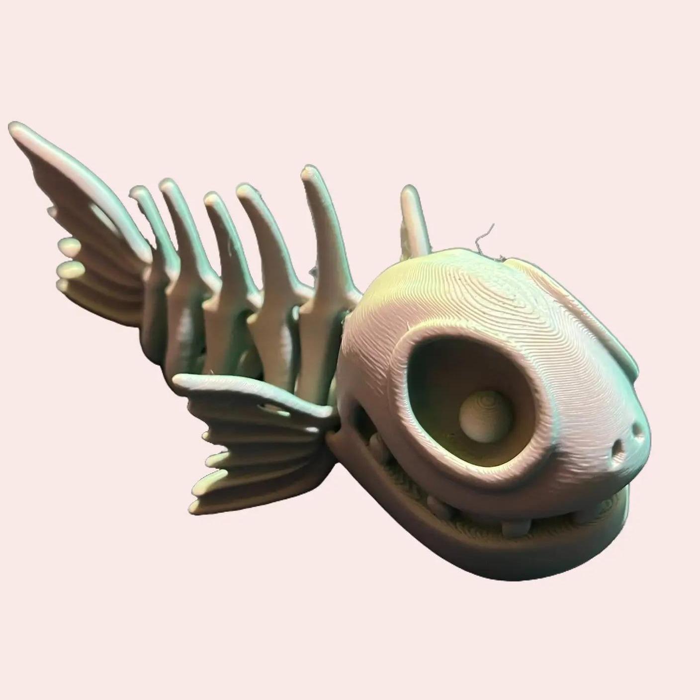 Flexi Factory Fish skeleton 3d printed figurine