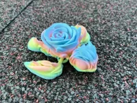 3D Printed Articulated Rose Turtle Fingurine Cinderwing3d